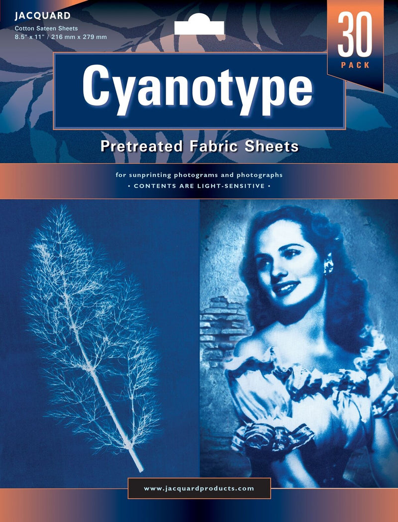 Jacquard Cyanotype Pretreated Fabric Sheets 8.5x11inch