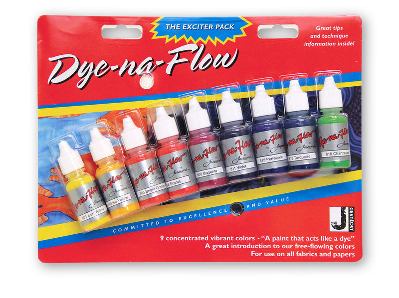 Jacquard Dye-Na-Flow Exciter Pack Of 9