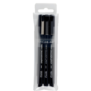 Marvy Calligraphy Pen Set Of 3 Black 6000-3v