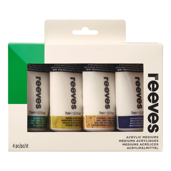Reeves Additive Acrylic Paint 75ml Set Of 4