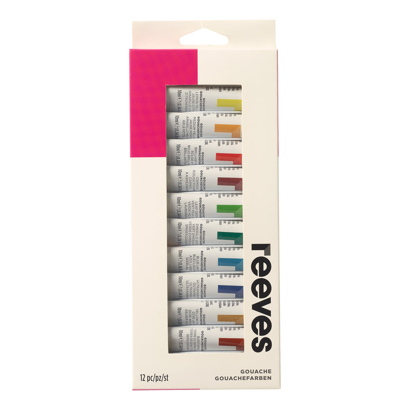 Reeves Gouache Paint 10ml Set of 12