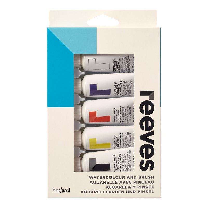Reeves Watercolour 22ml Set Of 5 With Brush