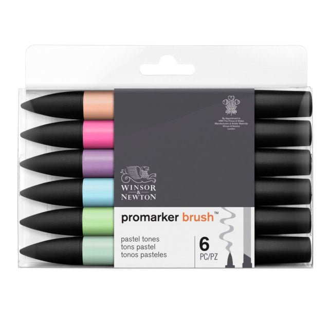 Winsor & Newton Promarker BrushMarker Set Of 6