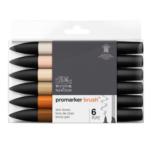 Winsor & Newton Promarker BrushMarker Set Of 6