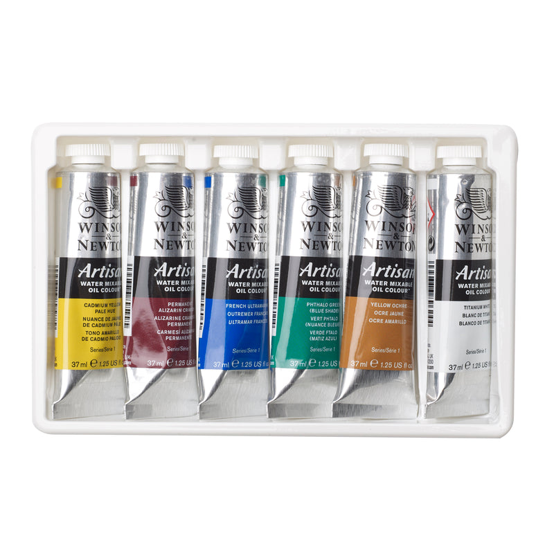 Winsor & Newton Artisan Water Mixable Oil Colour Paint Beginners Set 6x37ml