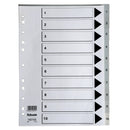 esselte indices polyprop a4 grey