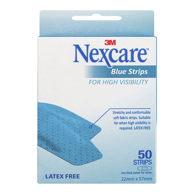 Nexcare Comfort Blue Plasters 22MM X 57MM - Pack of 50
