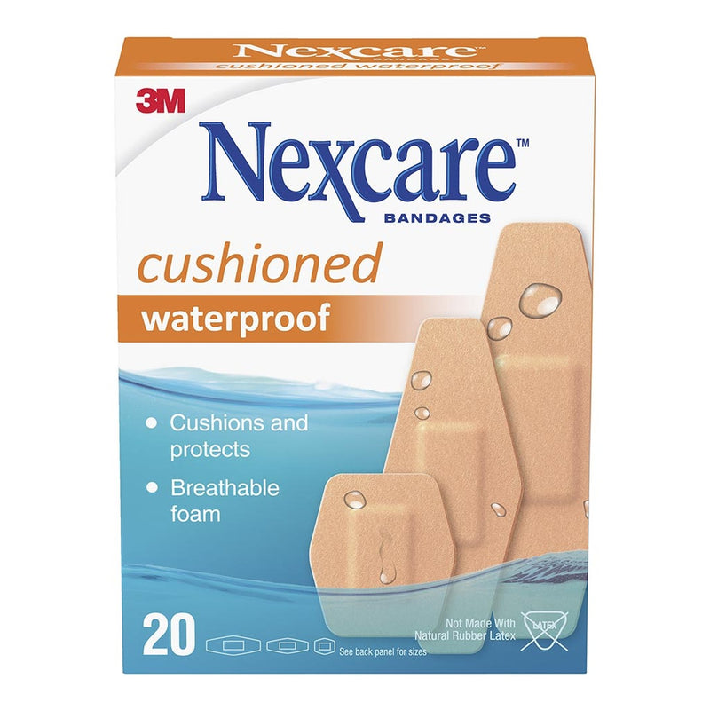 Nexcare Cushioned Waterproof Plaster Assorted - Pack of 20