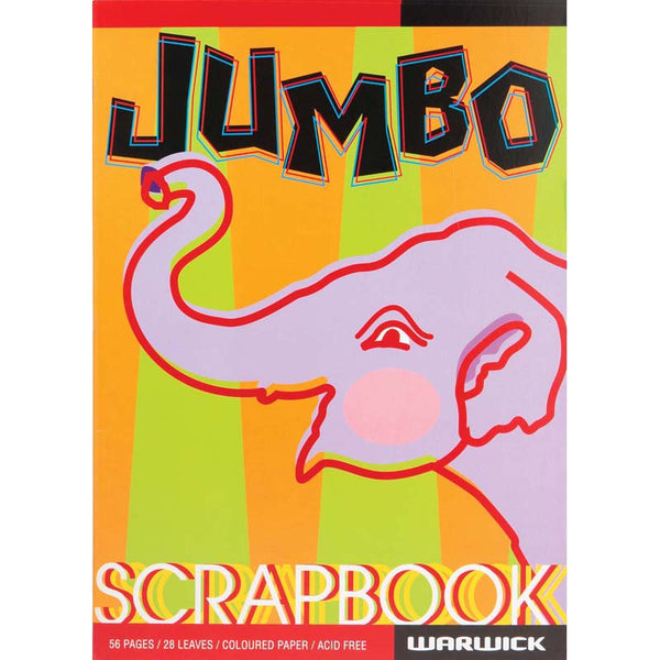 Warwick Project Scrapbook Jumbo 28 Leaf Coloured Pages 335mm X 245mm