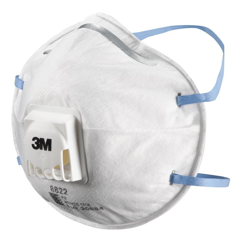 3m respirator valved particulate 8822 p2 pack of 10