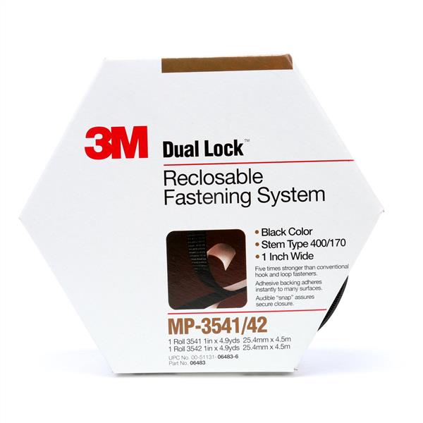 3m dual lock fastener mp3541/42 25mm black