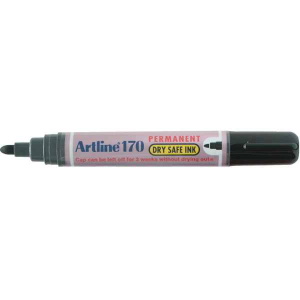 artline 170 permanent marker 2mm bullet nib box of 12#Colour_BLACK