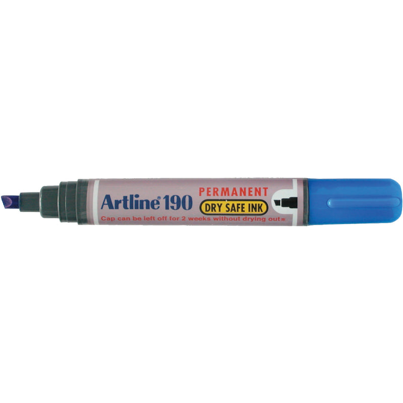 artline 190 permanent marker 5mm chisel nib box of 12