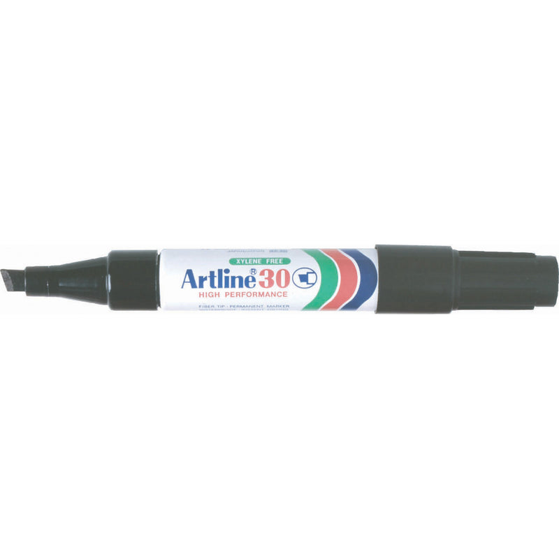 artline 30 permanent marker 5mm chisel nib box of 12