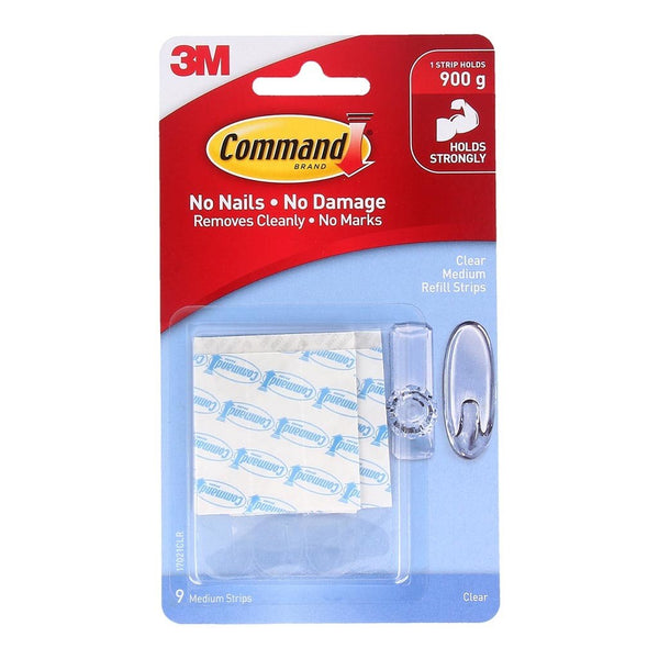 command strips refill 17021clr medium clear pack of 9