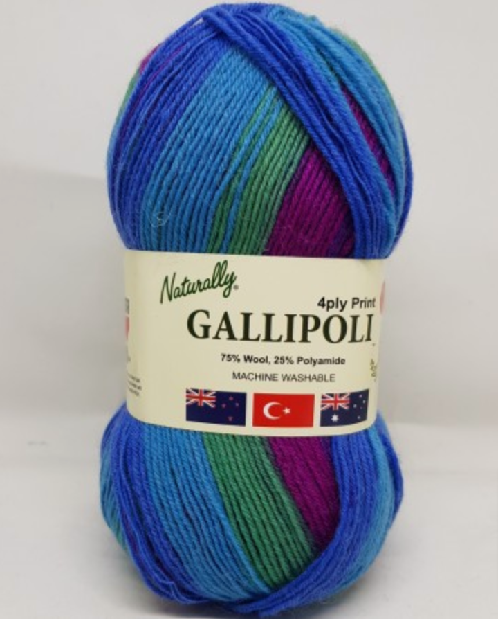 Naturally Gallipoli Print Yarn 4ply