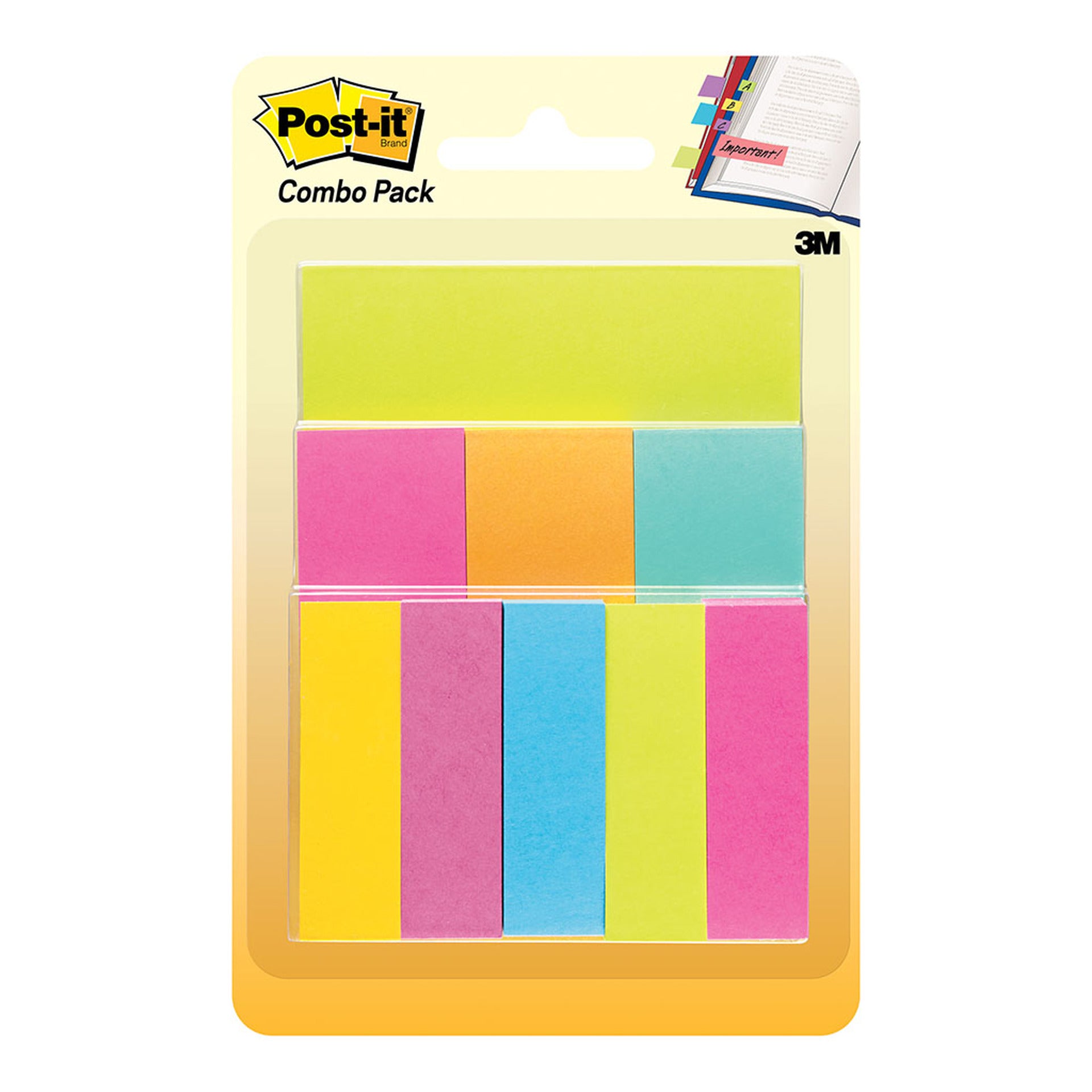 Postit Note Marker Post-it Notes And Page Markers 670-combo Assorted Sizes Combo 9 Pack