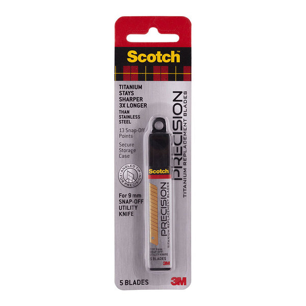 Scotch Refill Blade Ti-Rs Small 9mm Blades - Pack of 5