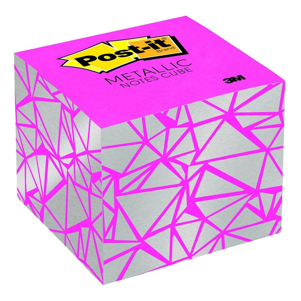 Post-it Notes Metallic Cube Pink 66x66mm 620 Sheets