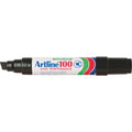 artline 100 permanent marker 12mm chisel nib pack of 6#Colour_BLACK