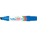 artline 100 permanent marker 12mm chisel nib pack of 6#Colour_BLUE