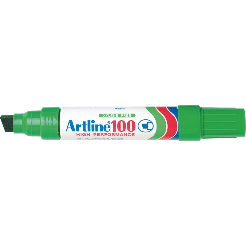 artline 100 permanent marker 12mm chisel nib pack of 6