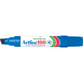 artline 100 permanent marker 12mm chisel nib#Colour_BLUE