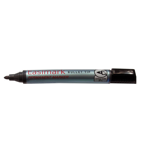 artline 107 easimark permanent marker 2mm bullet nib pack of 12#Colour_BLACK