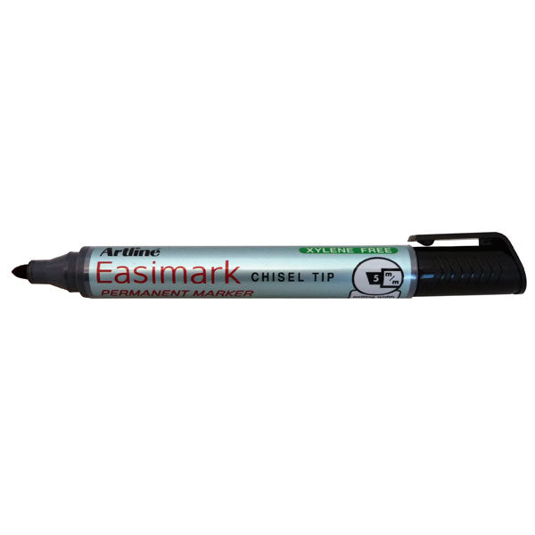artline 109 easimark permanent marker 5mm chisel nib pack of 12#Colour_BLACK