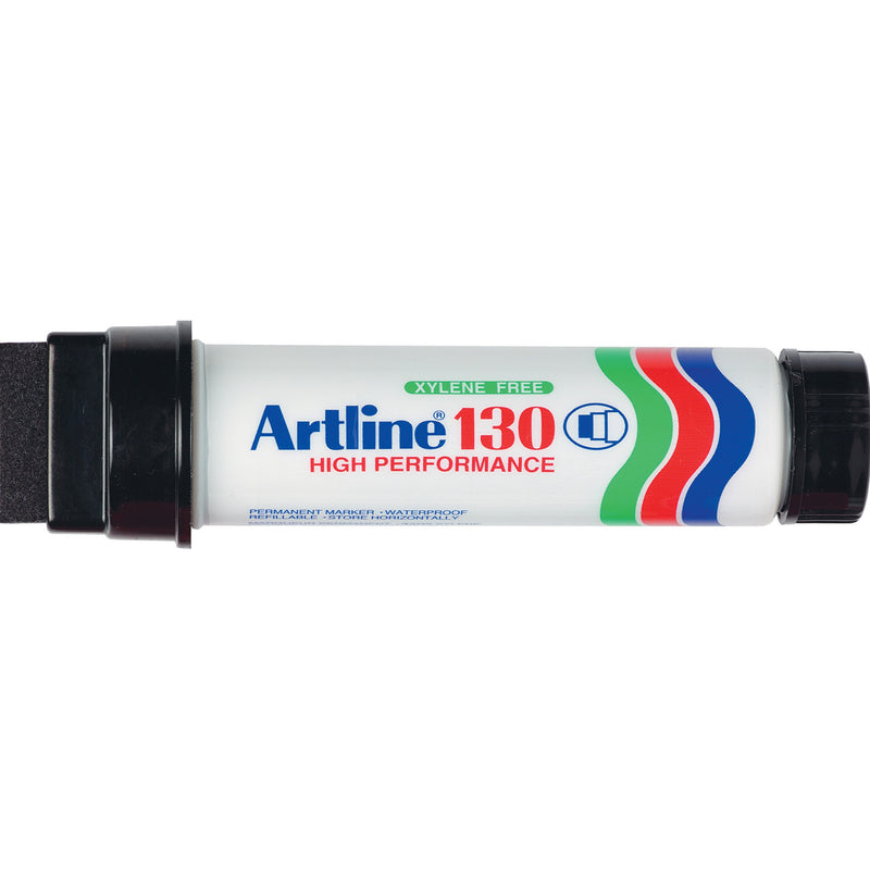 artline 130 permanent marker 30mm wedge nib black box of 6