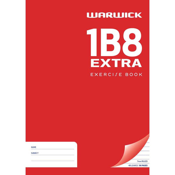 warwick exercise book 1b8 48 leaf a4 extra ruled 7MM