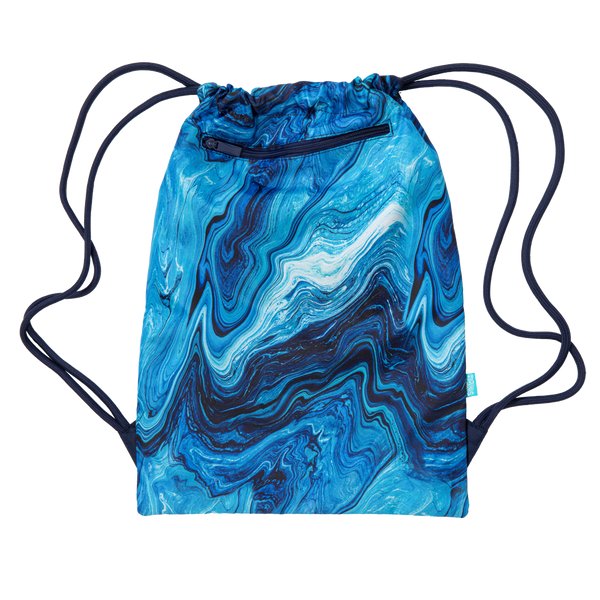 Spencil Ocean Marble Drawstring Sports Bag