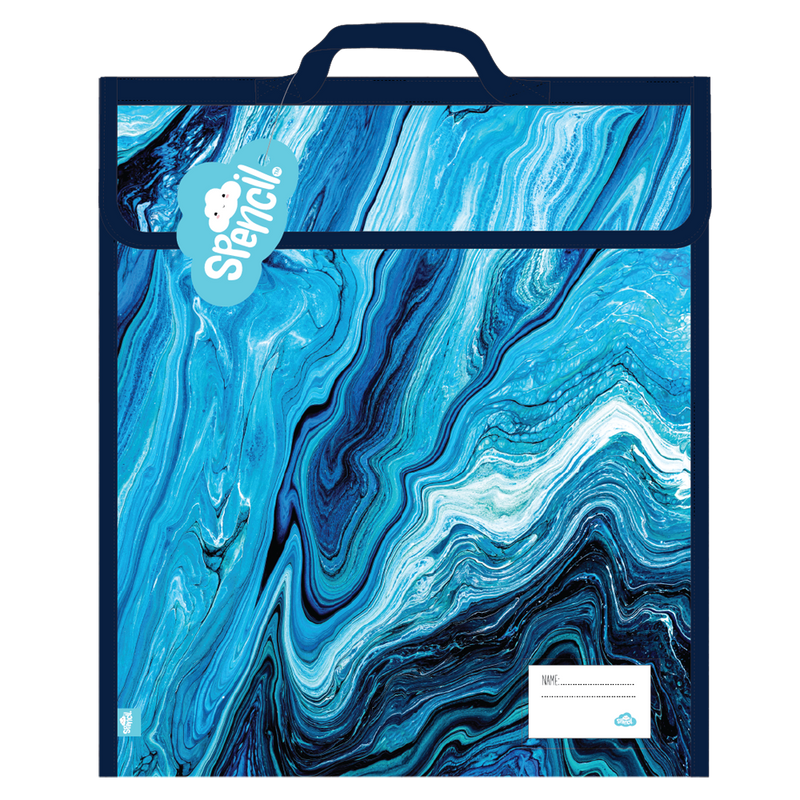 Spencil Ocean Marble Homework Bag 370x450MM