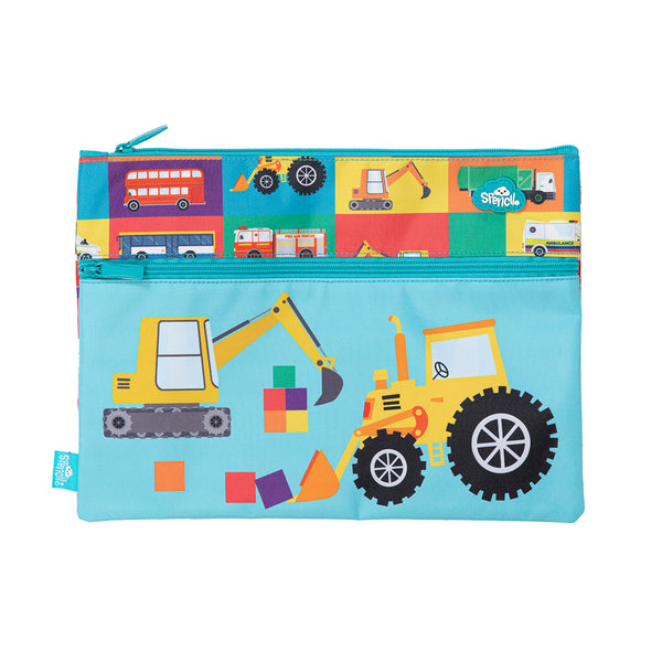 Spencil Transport Town A4 2-zip Junior Pencil Case