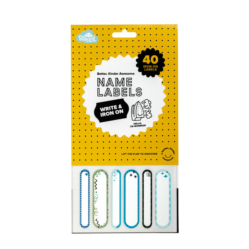 Spencil Write And Iron On Name Labels 40 Pack