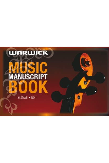 warwick music book no.1 20 leaf 6 stave ruled 155x245mm