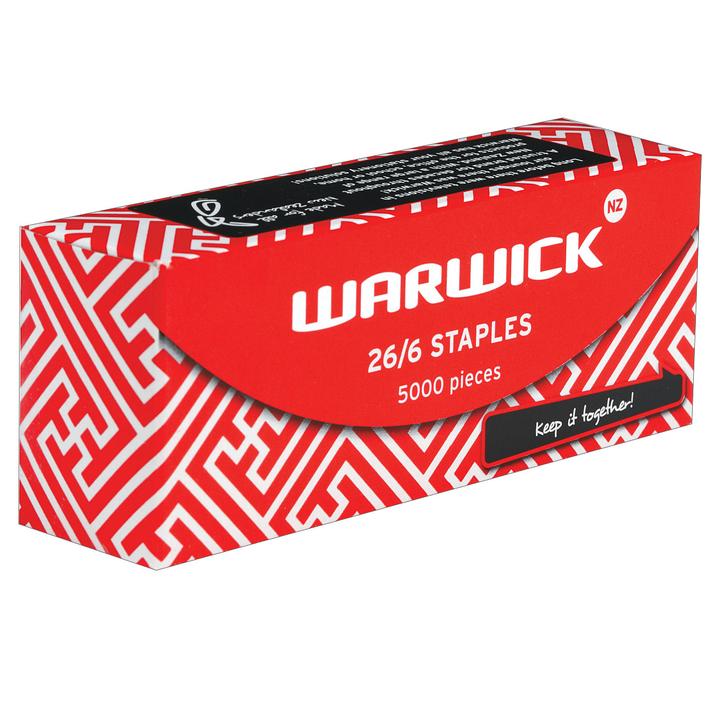 warwick staples 26/6 pack of 5000pcs silver