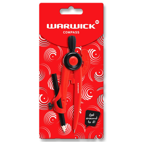 warwick compass plastic with pencil red