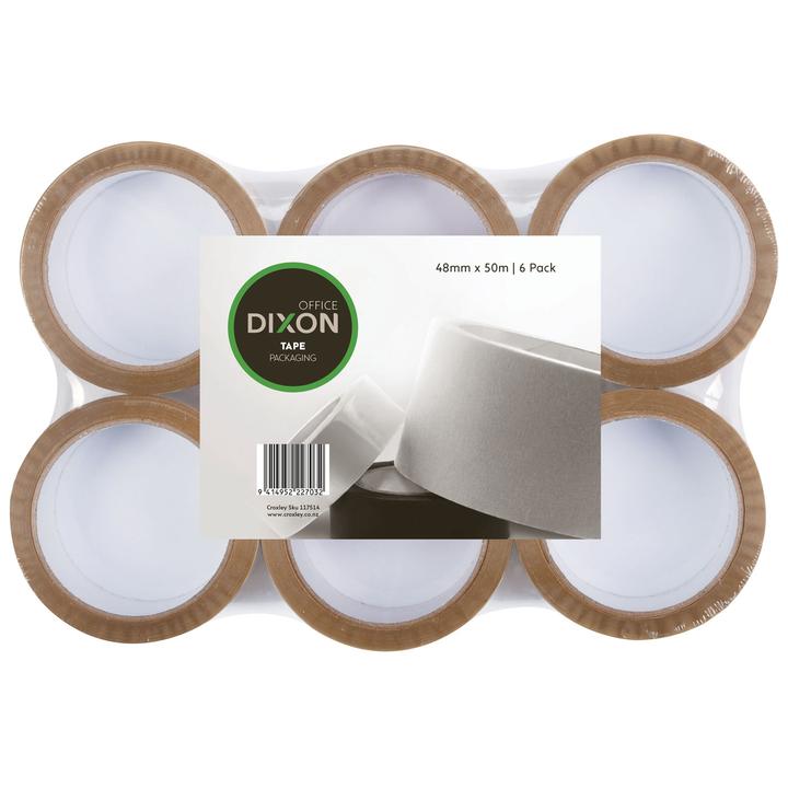 dixon tape packaging tan size 48mmx50m 6 pack