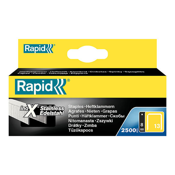 rapid staples stainless steel 13/8ss 8mm