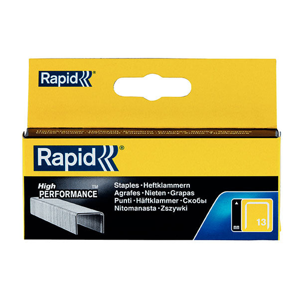 rapid tools staples 13/10mm box#pack size_PACK OF 2500