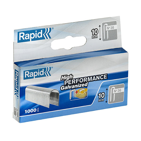 rapid staples 36/10 10mm mini box of 1000
