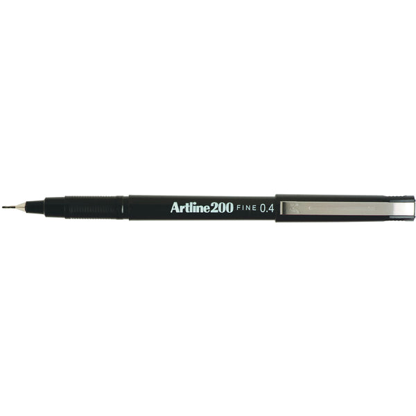 Artline 200 Art Fineliner Pen 0.4mm Box Of 12#Colour_BLACK