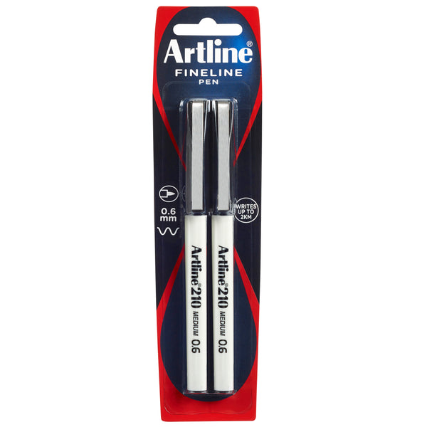 Artline 210 Art Fineliner - Set Of 2#Colour_BLACK