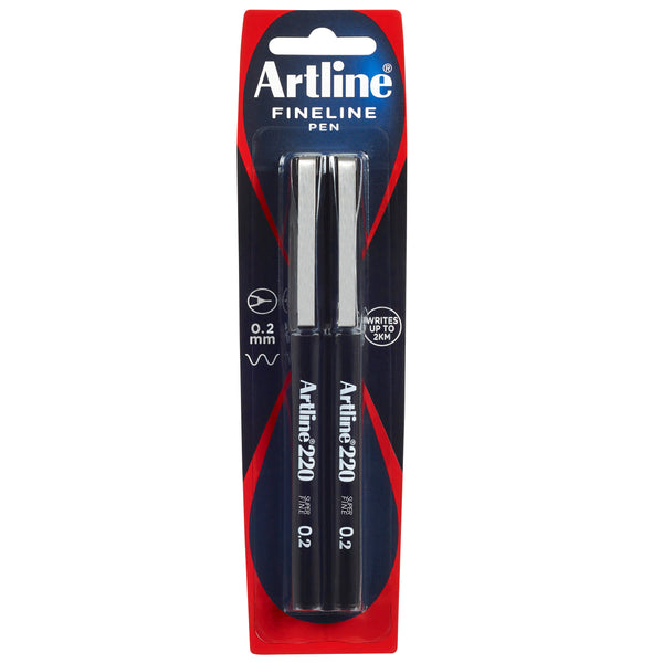 Artline 220 Art Fineliner - Set Of 2#Colour_BLACK