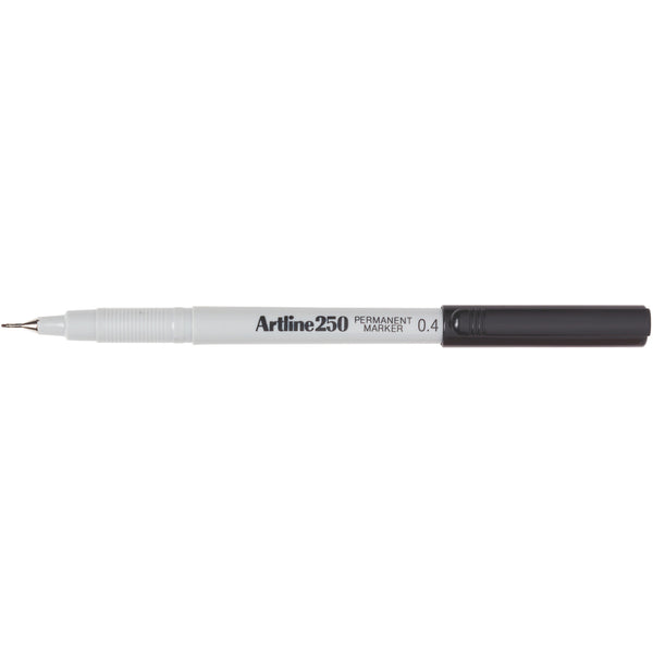 artline 250 permanent marker 0.4mm black box of 12