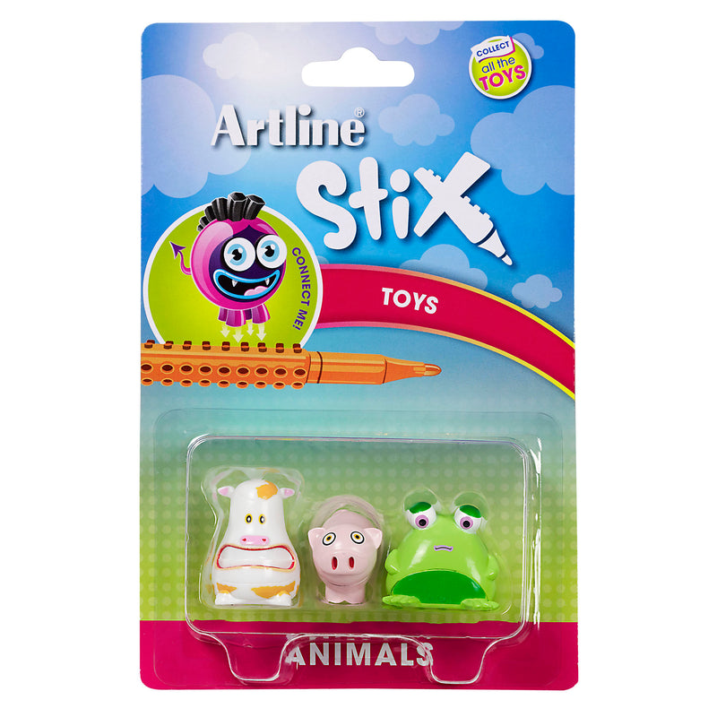 artline stix toys animals pack of 3