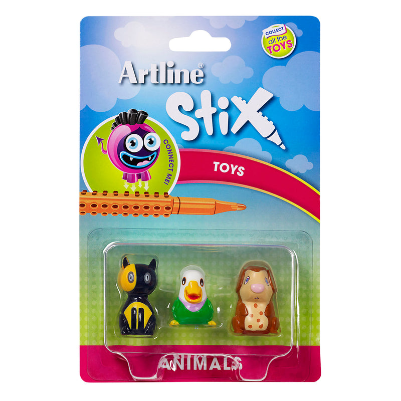 artline stix toys animals pack of 3