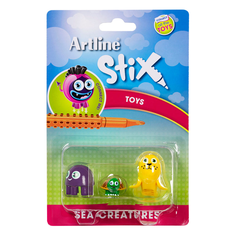 artline stix toys sea creatures pack of 3