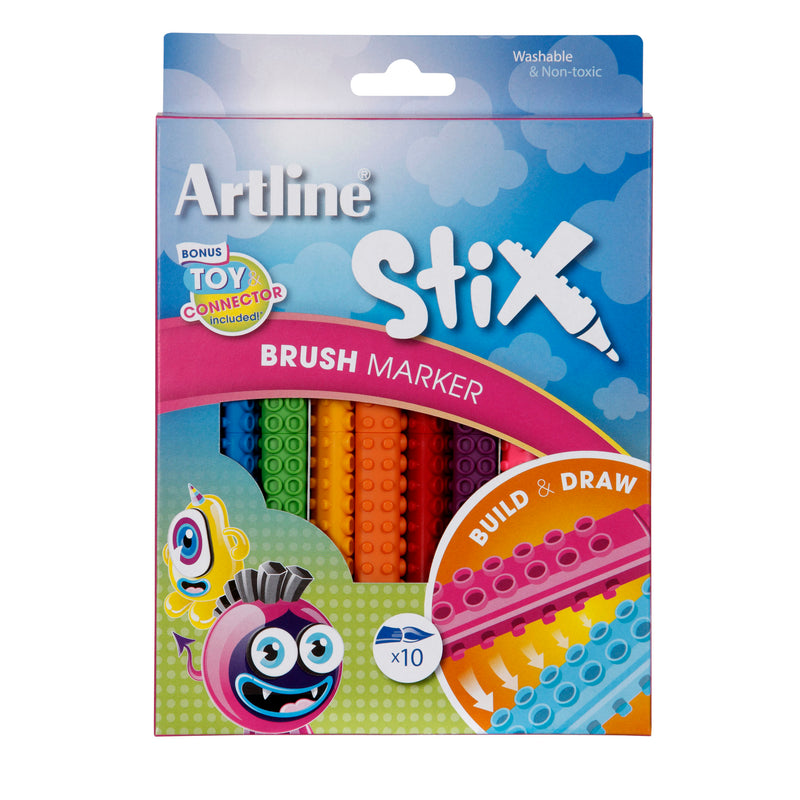 artline stix brush marker